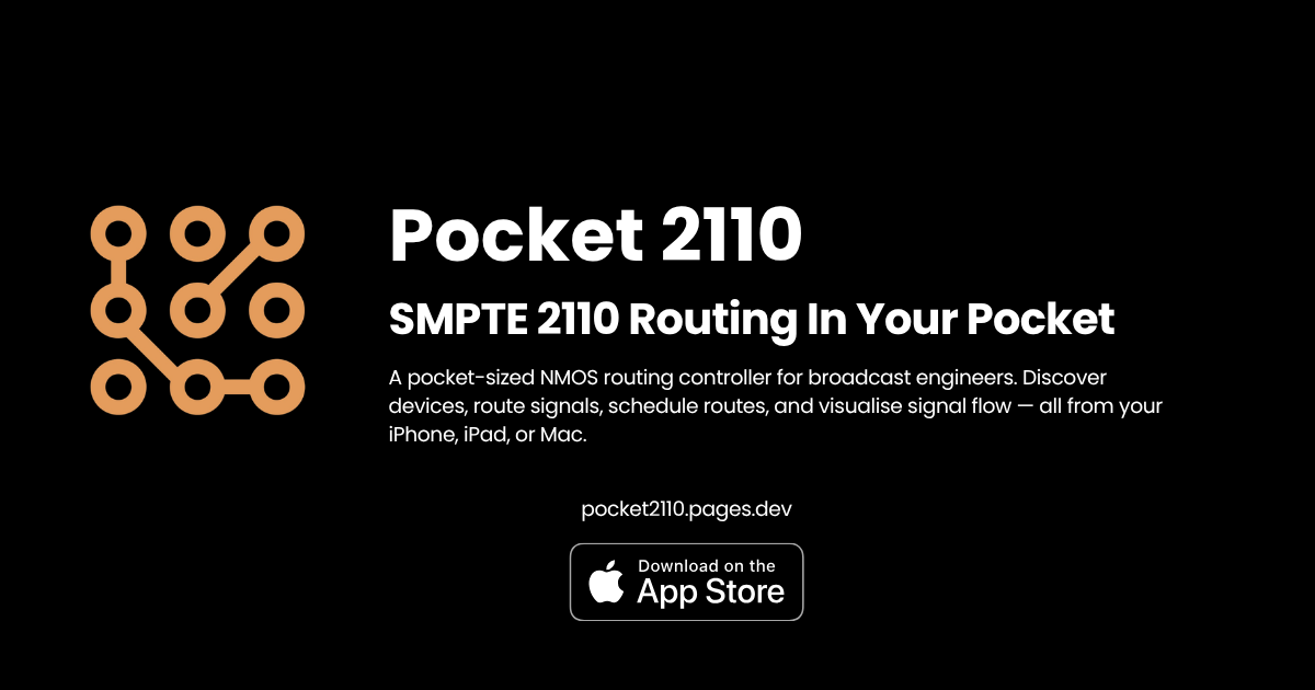Pocket 2110 — SMPTE 2110 Routing In Your Pocket